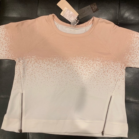 CALIA by Carrie Underwood Tops - Calia Effortless Zipper Pullover Cameo Rose Splash